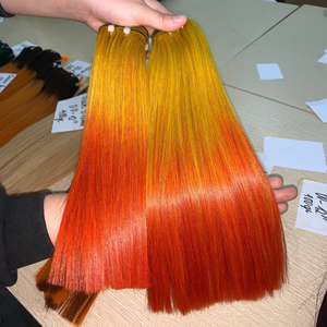 Extensiones de cabello liso de hueso de espejo naranja de donante único de cabello crudo vietnamita Premium puro HD Peluca de encaje teje y pelucas - Product Image 2