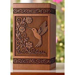 Natural Finish Wooden Urn for Green Burial Wooden Urn with Lock for Secure Ash Storage urn by AYAANS - Product Image 5