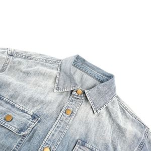 Camisas de Mezclilla de Algodón Suave Premium para Mujer, Manga Larga, Cierre de Botones, Estilo Casual y Formal, Corte Holgado, Color Azul Denim - Product Image 3