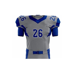 Maillots de football américain rétro pour adultes, grande taille, col en V, manches courtes, anti-humidité, uniformes d'équipe, vente en gros à prix réduit - Product Image 3