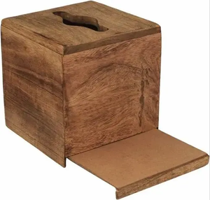 Wholesale Classic Wooden Jewelry Storage Box Single Tier <b>Foldable</b> Stackable Custom Size Living Room Display Keepsake Box - Product Image 4