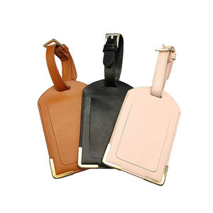Etiquetas de Equipaje de Cuero Genuino con Logotipo Personalizado, Etiquetas de Equipaje de Cuero PU para Maletas, Etiquetas de Bolsa con Protección de Privacidad, Artículos Esenciales de Viaje - Product Image 6