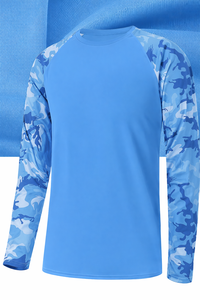 Camisa de pesca de camuflaje para hombre, manga larga, protección solar UV, para actividades al aire libre y natación - Product Image 3