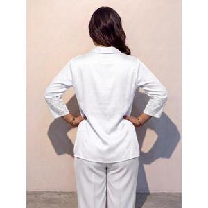 Chemise élégante pour femmes, chemise formelle légère à col boutonné pour le bureau, à porter au quotidien, acheter auprès du fournisseur direct - Product Image 4
