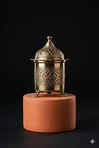 Hand-Made Sandalwood Incense Burner With Gold Inlay Chinese Aromatic <b>Diffuser</b> All-Season Use - Product Image 6