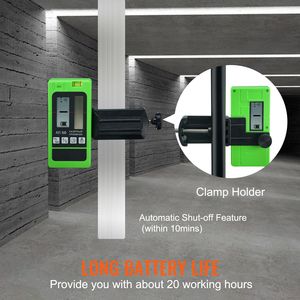 Ricevitore Laser Personalizzabile a Doppio Altoparlante, Raggio d'Azione 60 m, Rilevatore Laser Verde/Rosso per Laser a Linea Pulsata, Alimentato a Batteria - Product Image 6