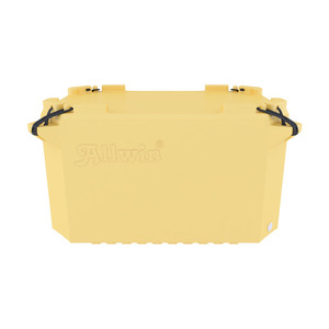 Glacière isotherme rectangulaire Allwin 100L en polyéthylène ARP 100 S, conteneur de stockage alimentaire extérieur, couleur beige - Product Image 4