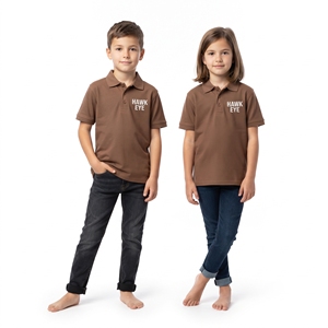 Kids Polo <b>Shirt</b> <b>Short</b> <b>Sleeve</b> <b>Button</b> <b>Up</b> Collar Breathable Cotton Unisex Children's Leisure Top Front Custom Printed Logo - Product Image 6