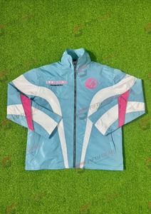 customised Fashion Men's <b>Light</b> Blue Track Suit Set Color Blocking Sporty Style Heat Transfer Printing Spring Wear - Product Image 3