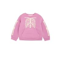 Ensemble sweat-shirt et jogging unisexe pour enfants, imprimé squelette, 2 pièces, décontracté, en polaire, tenue d'Halloween