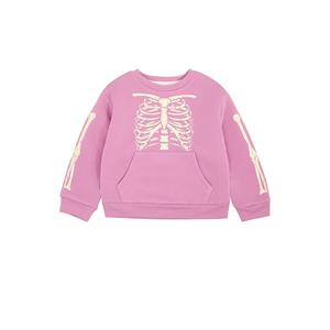 OEM Unisex Toddler Kids Skeleton Print <b>Sweatshirt</b> Jogger Set 2 Piece Casual Fleece <b>Halloween</b> Pullover Outfit - Product Image 3