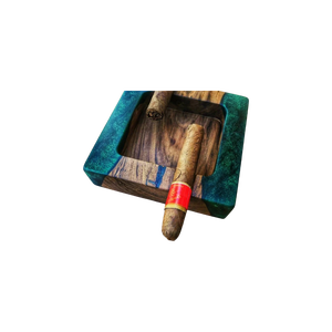 Cenicero de Escritorio Moderno de Madera, Diseño Cuadrado Verde para Uso Doméstico, Accesorios para Cigarros, Logotipo Personalizado - Product Image 4