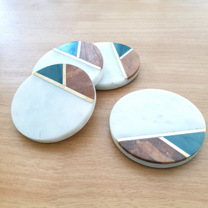 Premium Quality Eco-Friendly <b>Marble</b> <b>Coasters</b> Durable Washable Natural Stone Modern Design for Home Decor - Product Image 3