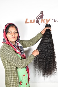 Extensiones de Cabello Humano Rizado Natural Indio, Rizos Definidos, Extensiones Remy de Doble Trama, Volumen Suave, Estilo de Salón para Mujeres - Product Image 6
