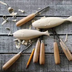 Escultura Decorativa de Madera para Sala de Estar, Diseño Art Deco con Peces y Gatos Tallados, Ecológica y Ligera, MÁS VENDIDA - Product Image 4