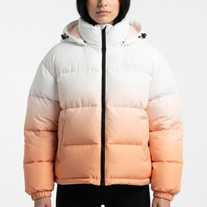 Chaqueta Acolchada Transpirable con Capucha y Cremallera Completa para Mujer HAWKEYE, de Color Degradado, Manga Larga, Abrigo Grueso y Cálido para Invierno y Actividades al Aire Libre - Product Image 1