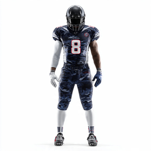 Tenues de football américain camouflage de haute qualité avec impression du nom de l'équipe, ensemble maillot et pantalon de football américain, uniforme de football pour jeunes par sublimation - Product Image 1