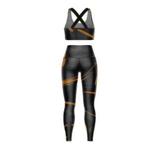 Wholesale Custom 3D Sublimation Print Yoga Set Men Solid Seamless Breathable Anti Bacterial Sports Bra Leggings Gym Workout - Product Image 5