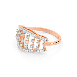 Lab Grown Diamond <b>Open</b> Lattice Band <b>Ring</b> - Product Image 4