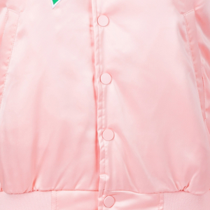 Skee Wee Bomber <b>Jacket</b> Pink Green <b>Women</b> Embroidered Sorority Varsity Coat Casual Streetwear Zip Up Outerwear Fashion <b>Lightweight</b> - Product Image 4