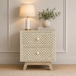 Pattern Inlay Solid Wood <b>Sideboard</b> with Drawer Storage Durable & Space-Saving for Living Room Bedroom Villa & Apartment - Product Image 1