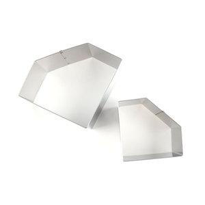Diamond Shape Mousse Ring Stainless Steel Geometric Cake Mold Oven Safe <b>Mirror</b> Polished Surface 2 Size Options <b>Small</b> Large Korea - Product Image 2