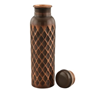 Ayurvedic Pure <b>Copper</b> Water <b>Bottle</b> Eco Friendly Health Benefits <b>Drinking</b> <b>Bottle</b> for Daily Use - Product Image 2