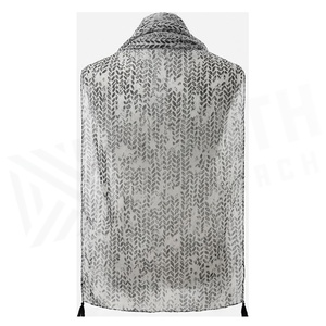 Pañuelo de Chifón para Mujer con Estampado de Hojas, Borlas Largas, Elegante, Multifuncional, Accesorio de Moda para Todas las Temporadas - Product Image 3