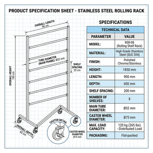 Bros Display portable heavy duty metal clothing rack foldable modern tiered shelf retail garment display stand OEM ODM Vietnam - Product Image 2