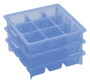 Ice <b>Cube</b> Tray <b>9</b> Grids Food Grade PP Material Reusable Stackable BPA Free Safe for Freezer Use - Product Image 4