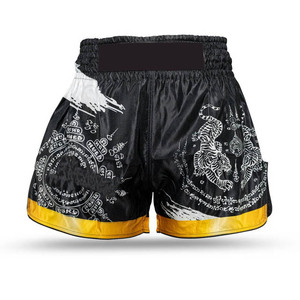 Shorts de Muay Thai en tissu satiné pour la boxe, le karaté, l'entraînement en salle, les combats, vêtements de combat confortables, vêtements de performance pour les arts martiaux - Product Image 5