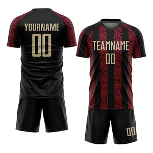 Maillot de football noir personnalisé avec le nom de l'équipe, maillot de football, chemise de sport pour hommes, uniforme sportif - Product Image 4