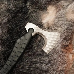 Hache artisanale de qualité industrielle Edge Master, lame en acier à haute teneur en carbone, manche en bois, fourreau en cuir, coupe de 5,5 pouces - Product Image 2