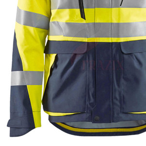 Veste de sécurité avec bandes réfléchissantes pour la sécurité dans la construction et la visibilité sur les chantiers extérieurs, veste de sécurité industrielle - Product Image 6