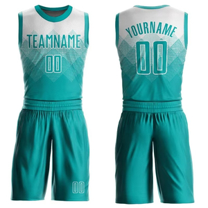 Ensemble de vêtements de sport respirants, à séchage rapide et confortables, kit uniforme de basketball personnalisé en gros, ensemble maillot et short imprimé par sublimation - Product Image 3