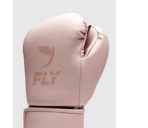 Customized Fly Superloop Pro X2 Dusty Pink MMA Boxing <b>Gloves</b> Real Cowhide Leather Sanda Full Finger Adjustable Wrist Strap - Product Image 2