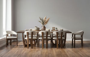 Modern Wooden Dining <b>Table</b> Rectangular Dining Room <b>Table</b> <b>Brown</b> Wood Furniture for Home Apartment Hotel - Product Image 5
