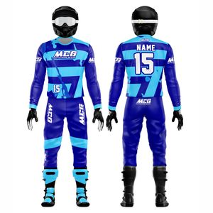 New Vintage Design Sublimation Printing MX Racing Jersey Pants High Quality Nylon Polyester Fabric Men's Motocross Riding Suit - Product Image 1