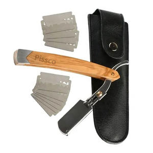 Navajas de afeitar rectas plegables para cortar la barba - Product Image 3