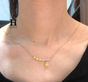 Collar con Colgante de Diamante Amarillo Corte Pera de Lujo, Joyería Fina de Oro Sólido, Collar con Diamante Certificado IGI/GIA - Product Image 6