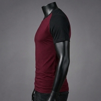 T-shirt de sport pour homme 100% coton tricoté, tissu léger haute performance, évacuation de l'humidité, séchage rapide, respirant, coupe classique, entraînement