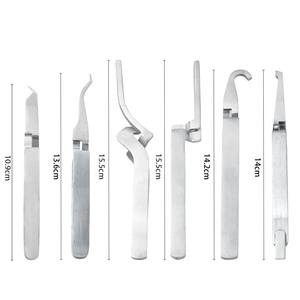 1 unidad de pinzas de ortodoncia dental manuales plateadas para brackets posteriores, tubos bucales, botones linguales, adhesivos y articuladores - Product Image 1