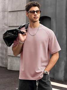 Camiseta Oversize de Algodón Pesado para Hombre, Ajuste Holgado con Hombros Caídos, Camiseta Lisa, Ropa Urbana, Fabricante de Ropa - Product Image 5