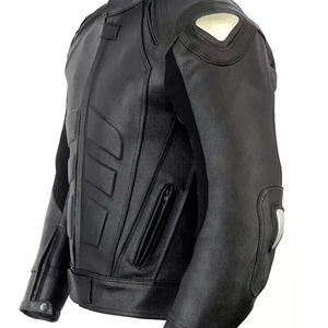 Men's Full Sleeve Leather <b>Motorcycle</b> <b>Jacket</b> Windproof All Seasons Adult Style - Product Image 5