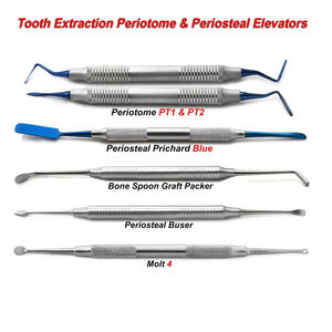 Juego de Instrumentos de Túnel Periodontal Manuales de Acero Inoxidable Reutilizables con Certificación CE para Cirugía de Implantes, Agarre Ergonómico, 2 Años de Garantía - Product Image 2