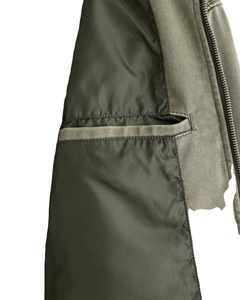 เสื้อแจ็คเก็ตทำงานผ้าเดนิมบุผ้าแคนวาสหนา ทนลม ระบายอากาศ สไตล์วินเทจ สำหรับช่างซ่อมรถมอเตอร์ไซค์ ผู้ชาย - Product Image 3