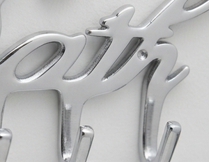 Modern Silver Metal Wall <b>Hooks</b> Elegant Design Mirror Polished Finish Perfect For Bathroom And Home Storage Solutions - Product Image 2