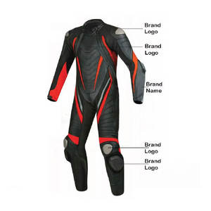 Combinaison de course en cuir pour moto personnalisée, design sur mesure noir et blanc, combinaison de moto en cuir pour pilote rapide - Product Image 1