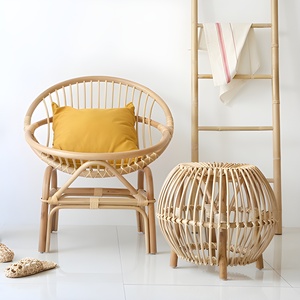 Best Choice Natural Eco-friendly Multifunctional Rattan Side <b>Stool</b> <b>Table</b> Modern Design <b>Stools</b> for Bedroom <b>and</b> Living Room Decor - Product Image 3