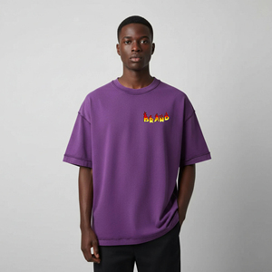 Nouveaux T-shirts Homme Hip Hop Oversize Tendance Écologiques Respirants Anti-boulochage Col Rond Manches Courtes avec Logo Imprimé DTF Personnalisé - Product Image 4